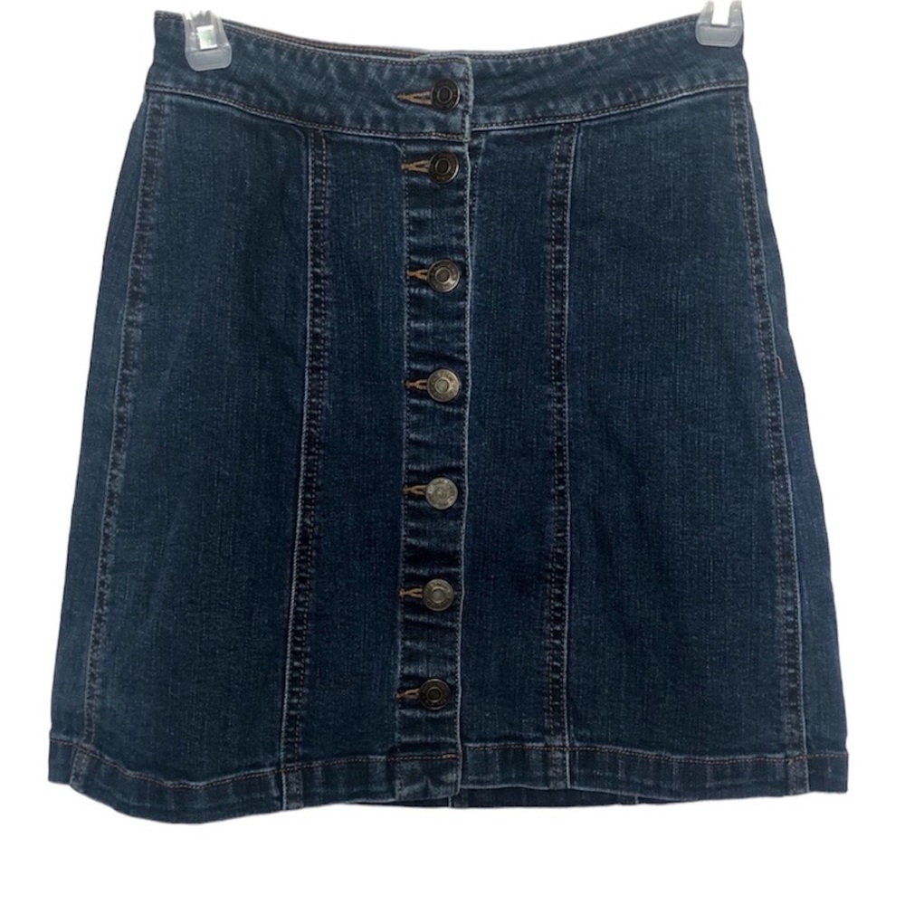 Mudd, Size 0 Button Down Denim, Jean Skirt, Medium Length